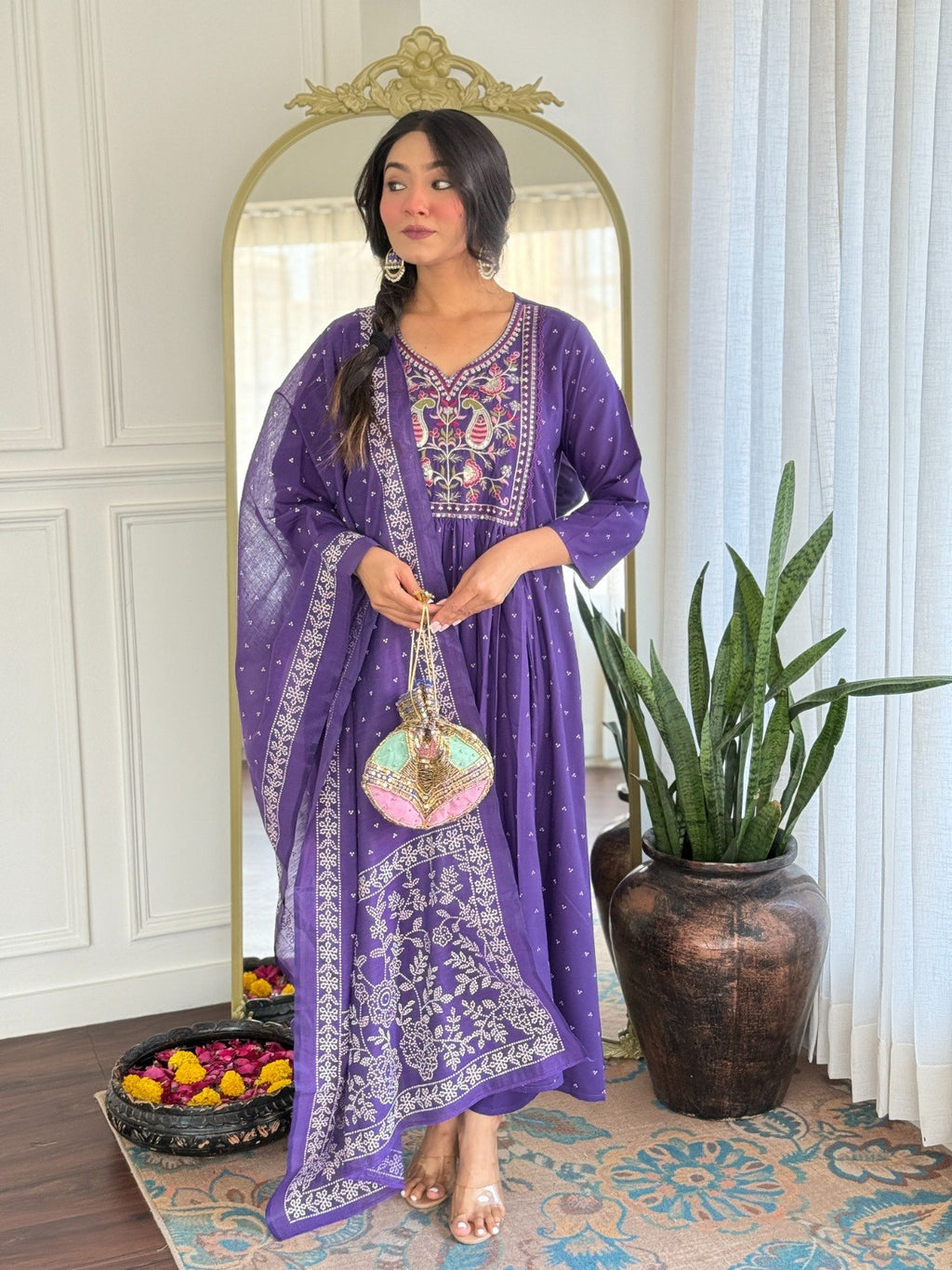 Trendy Naari Printed Kurta, Trouser/Pant & Dupatta Set.