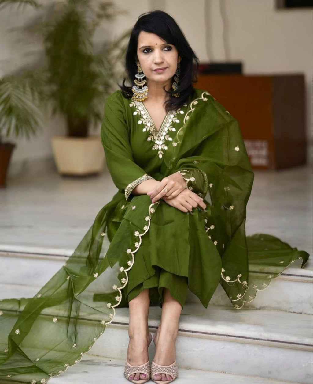 Trendy Naari Printed Kurta, Trouser/Pant & Dupatta Set